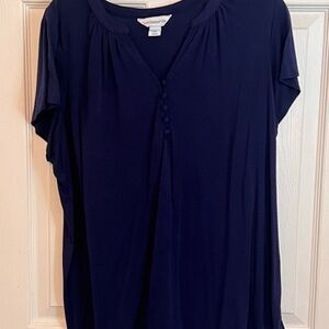 Soft lightweight navy blue top